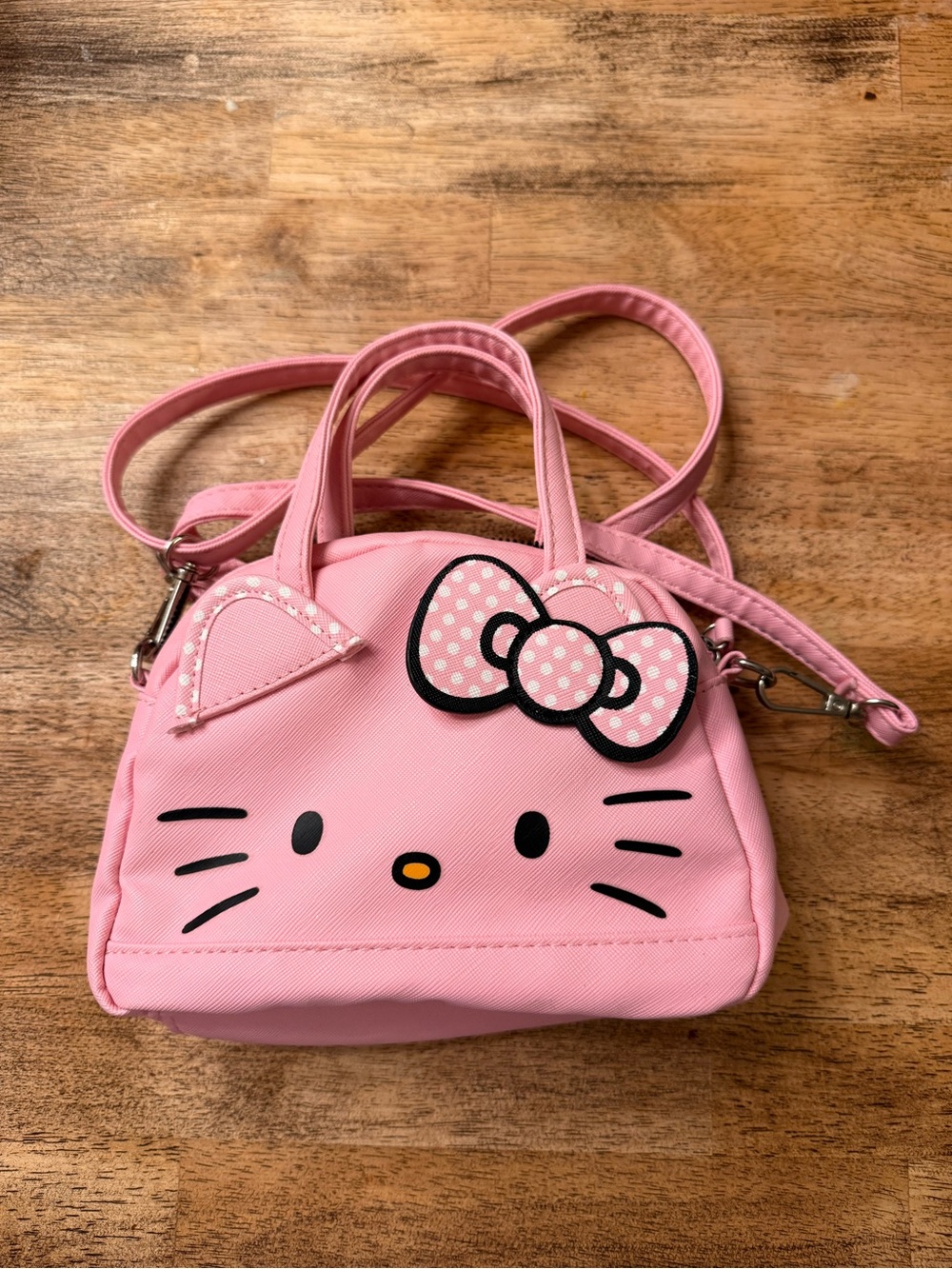 Hello Kitty Pink Polka Dot Bow Kids Handbag with Strap